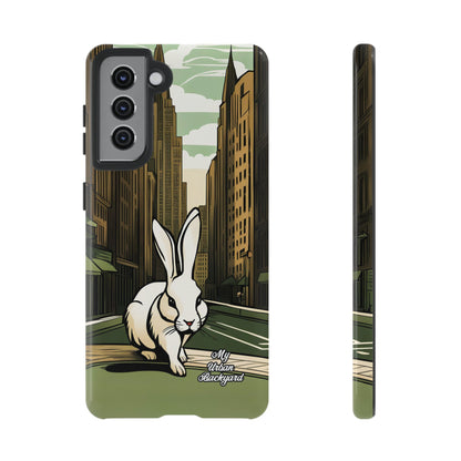 White Rabbit on a City Street, Cell Phone Case - Apple, Samsung, or Google Pixel