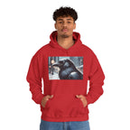 Urban Crow In Falling Snow Hoodie — Comfy Winter Graphic Hoodie