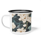 Winter Flowers, Enamel Camping Mug