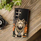Wolf with Flowers, Animal Cell Phone Case - Apple, Samsung, Google Pixel