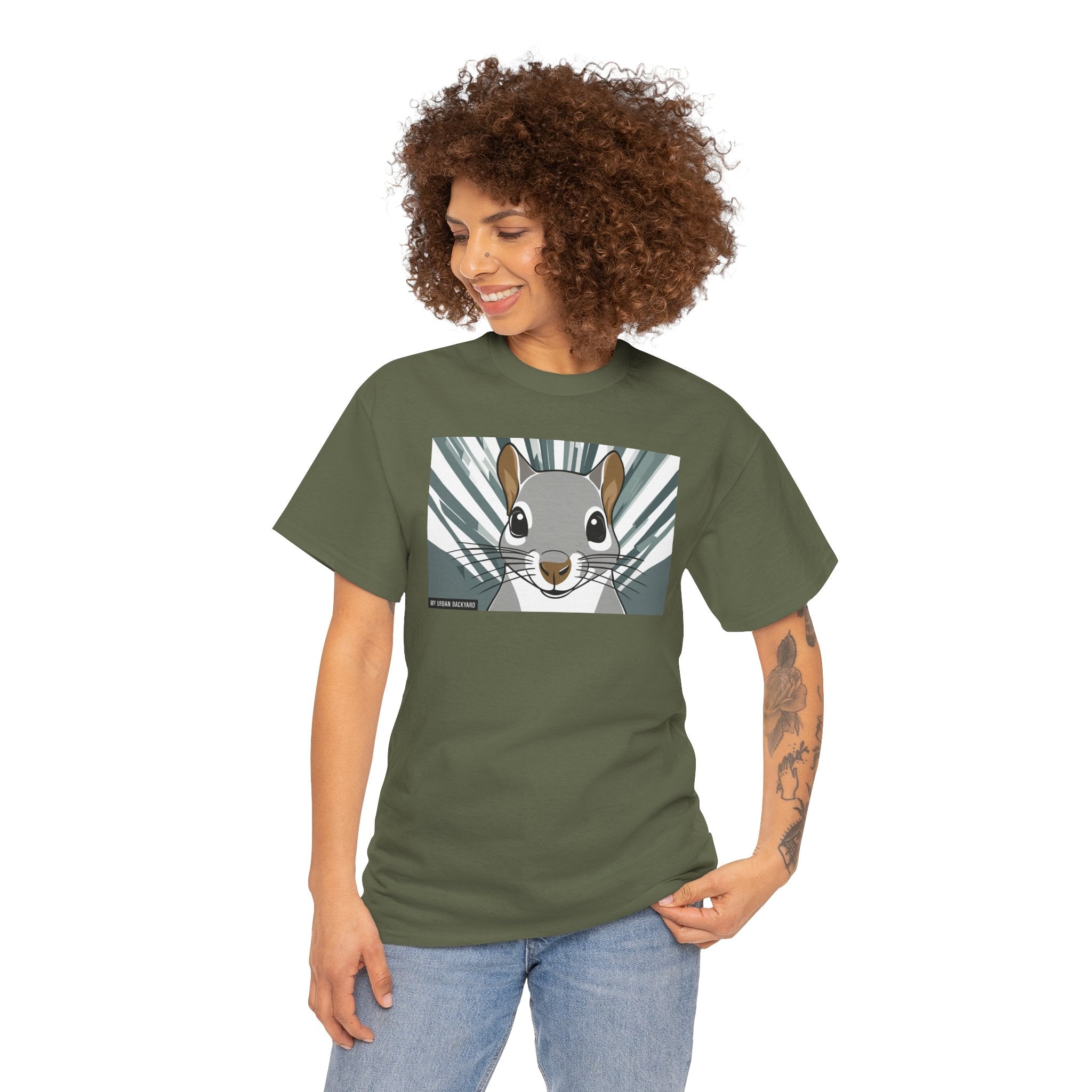 Cute Squirrel Graphic Tee, Unisex Cotton T-Shirt, Nature Lover Gift, Animal Art Top, Casual Wear
