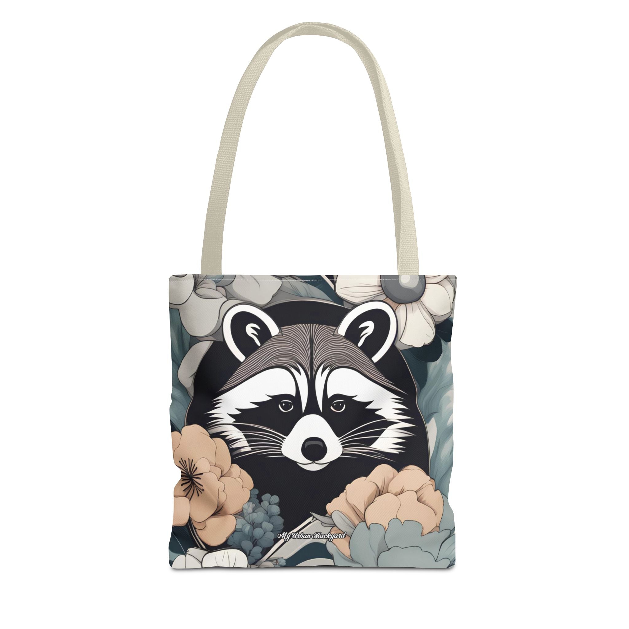 Rocco Pawsley, Raccoon Tote Bag with Cotton Handles For Everyday Use, 3 Sizes