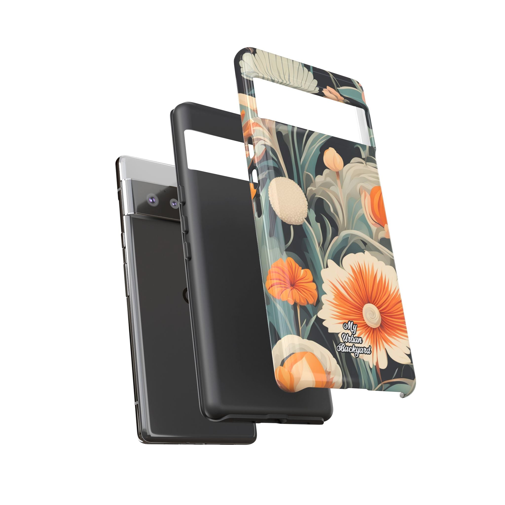 Orange and White Flowers, Cell Phone Case - Apple, Samsung, Google Pixel