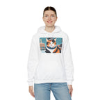 Calico Cat in Snow Hoodie — Cozy Winter Cat Lover Sweatshirt