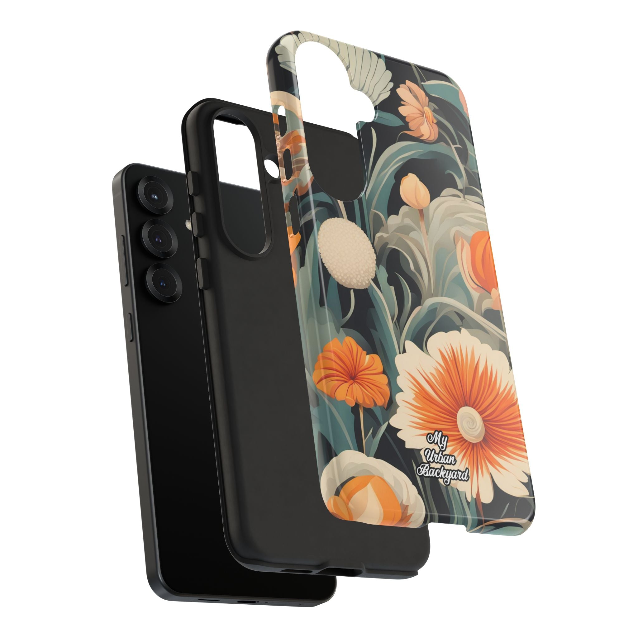 Orange and White Flowers, Cell Phone Case - Apple, Samsung, Google Pixel