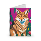 Coyote and Wildflowers, Spiral Notebook Journal - Write in Style