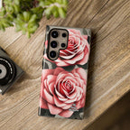 Pink Rose Flowers, Cell Phone Case - Apple, Samsung or Google Pixel