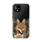 Art Deco Coyote with Flower, Cell Phone Case - Apple, Samsung, Google Pixel