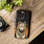 Wolf with Flowers, Animal Cell Phone Case - Apple, Samsung, Google Pixel