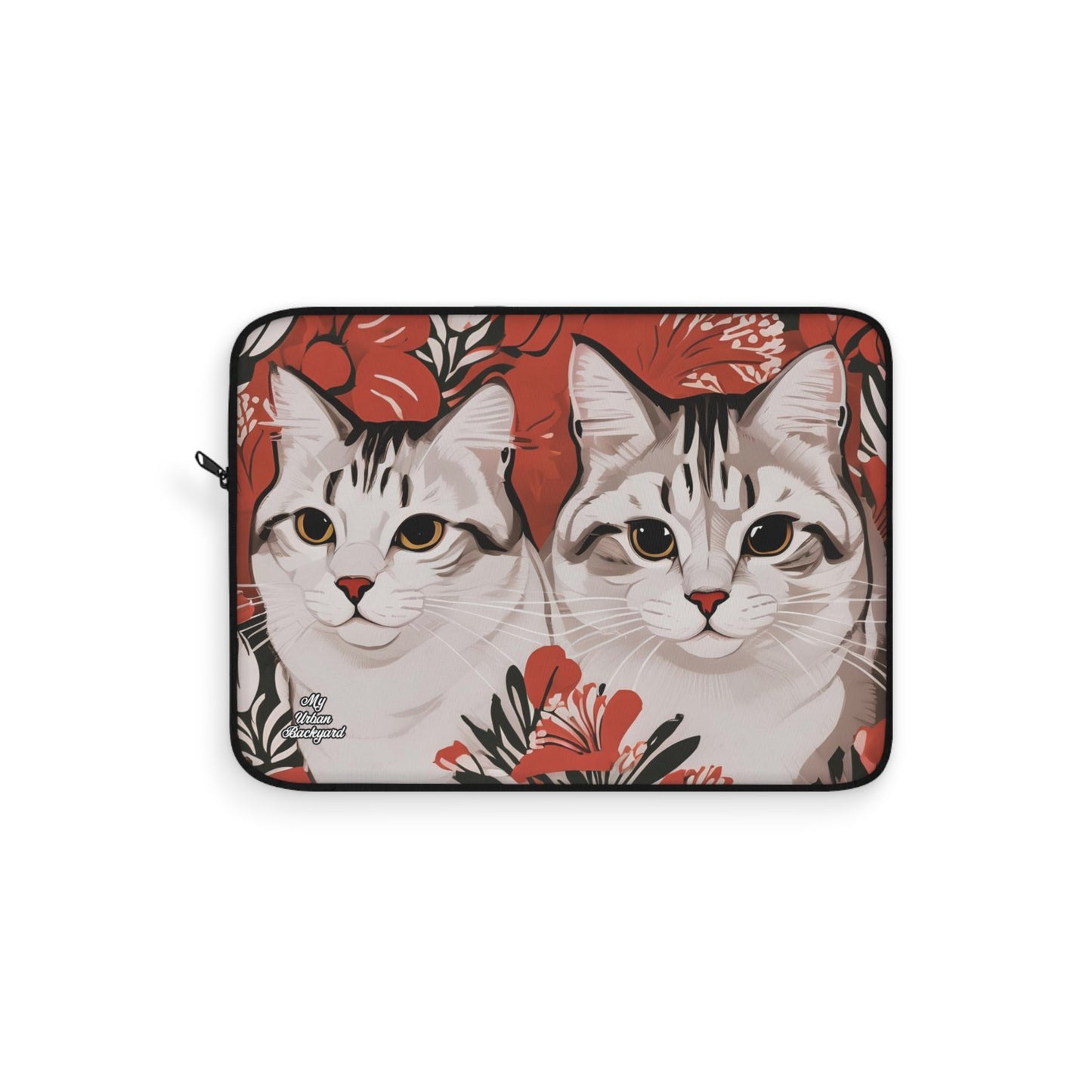 White Cats, Laptop Carrying Case, Top Loading Sleeve for School or Work