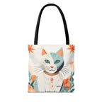 Whiskers, Cat Tote Bag with Cotton Handles For Everyday Use, 3 Sizes