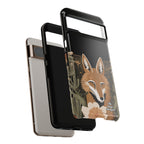 Art Deco Coyote with Flower, Cell Phone Case - Apple, Samsung, Google Pixel