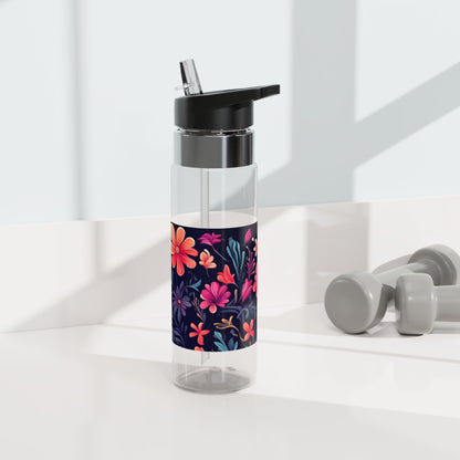 Night Blooming Wildflowers, 20oz Sport Water Bottle, BPA-Free, Tritan™ plastic