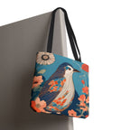 Colorful Bird, Everyday Tote Bag w Cotton Handles