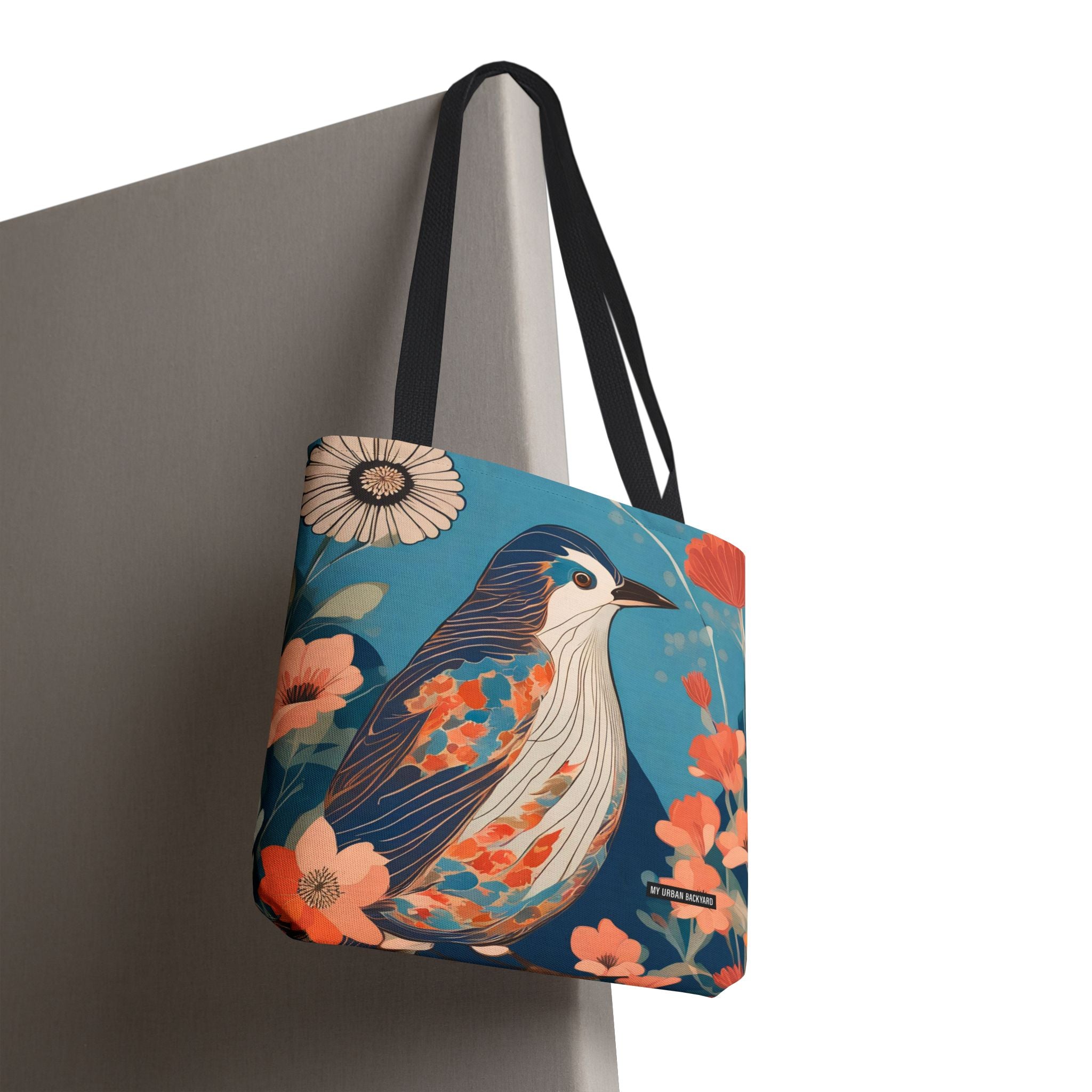 Colorful Bird, Everyday Tote Bag w Cotton Handles