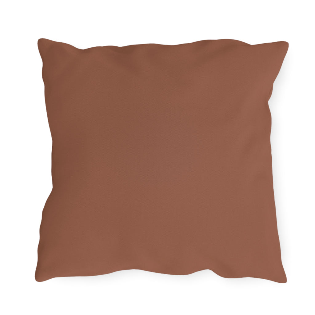 Art Deco Flowers, Terracotta accent color, Throw Pillow, Indoor/Outdoor Decor for Home or Office