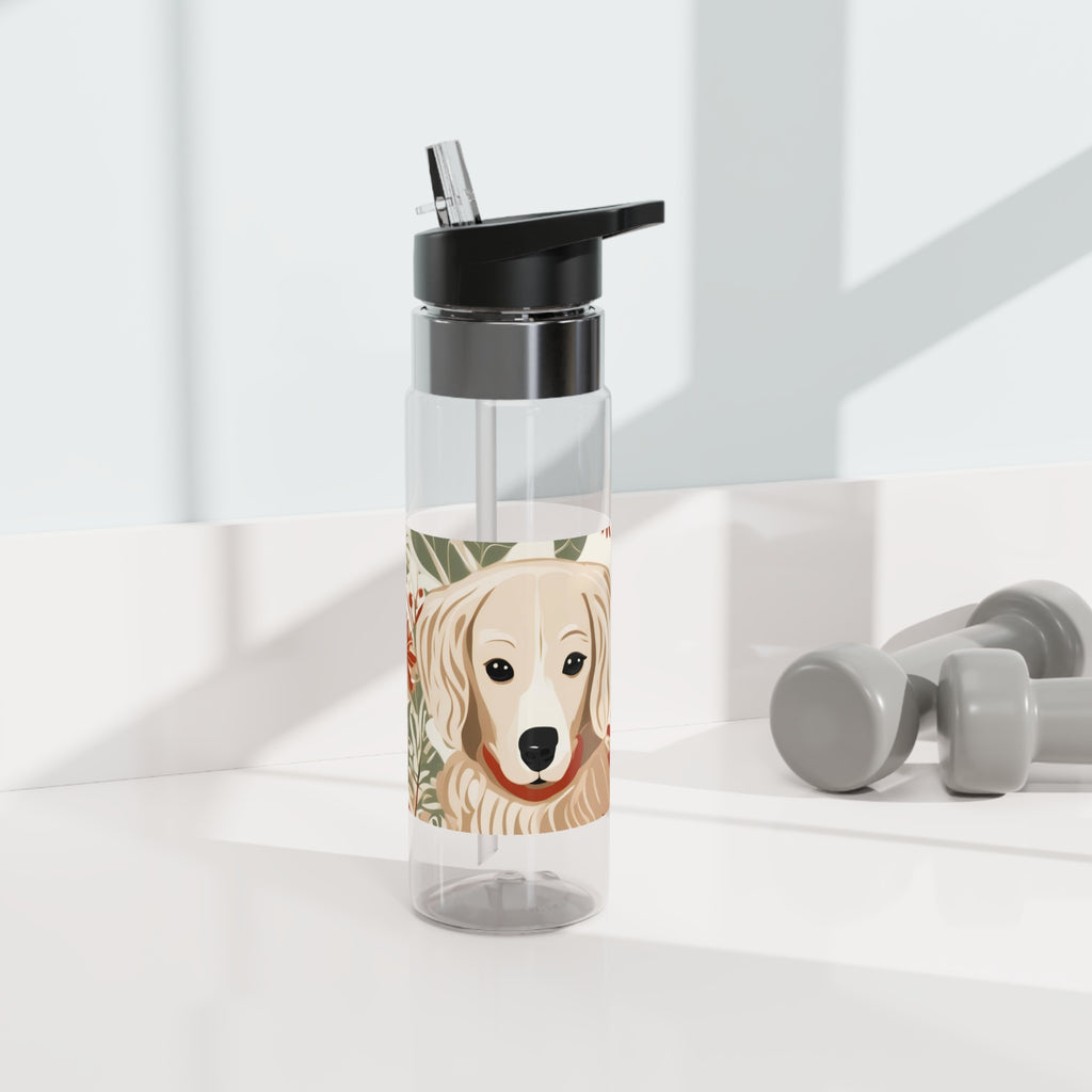 Puppy with Red Collar, 20oz Sport Water Bottle, BPA-Free, Tritan™ plastic