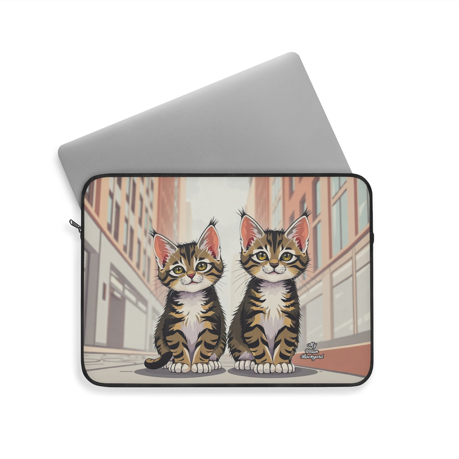 Cute Tabby Kittens Laptop Sleeve | Cat Case for Pet Lovers | Gift for Students, Work, Home, Birthdays, Cat Lovers