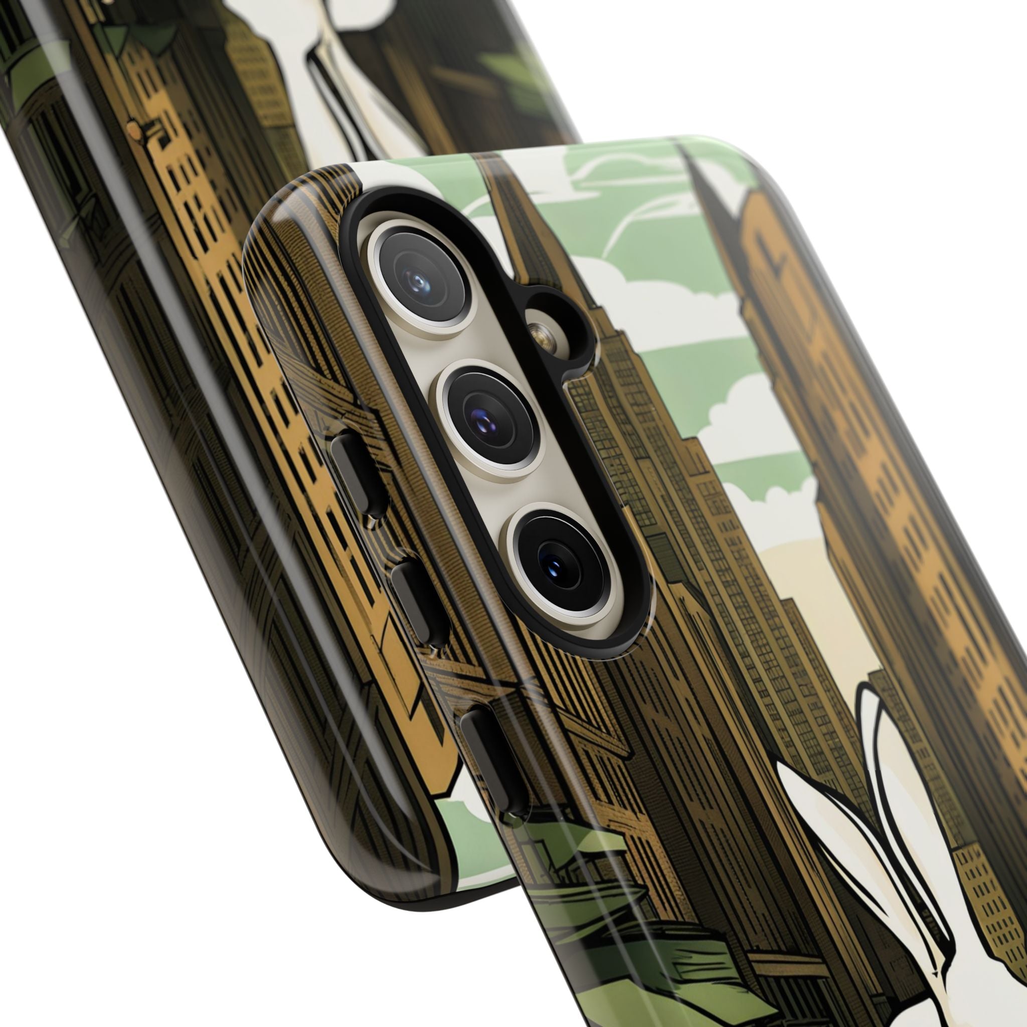 White Rabbit on a City Street, Cell Phone Case - Apple, Samsung, Google Pixel