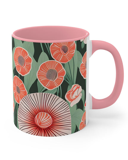 Art Deco Flowers, Ceramic Mug - Perfect for Coffee, Tea, and More!