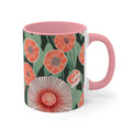 Art Deco Flowers, Ceramic Coffee Mug