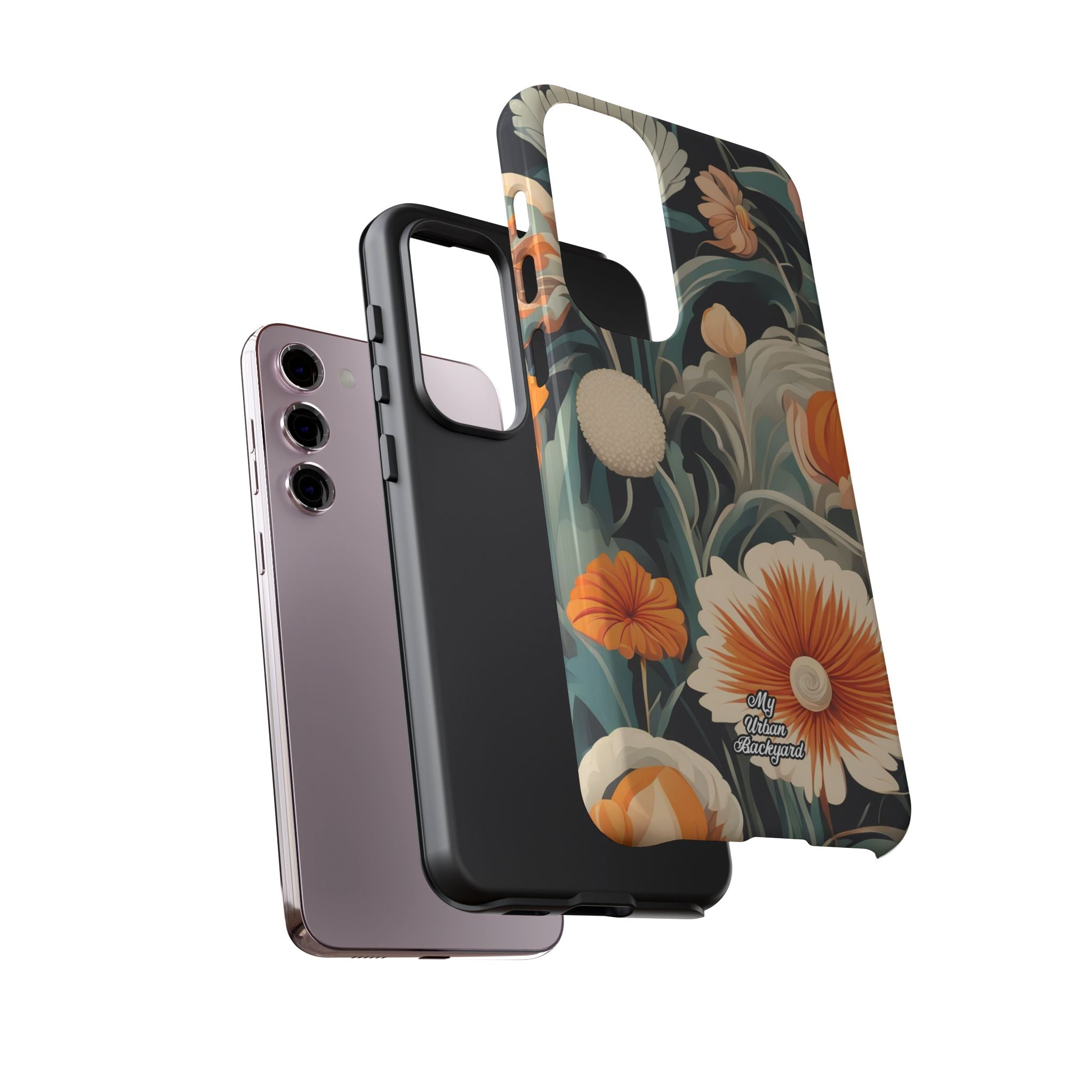 Orange and White Flowers, Cell Phone Case - Apple, Samsung, Google Pixel