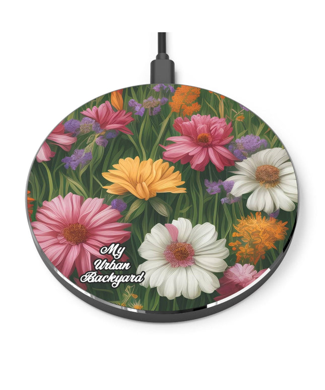 Cell Phone Wireless Charger, iPhone and Android, Wildflower Field