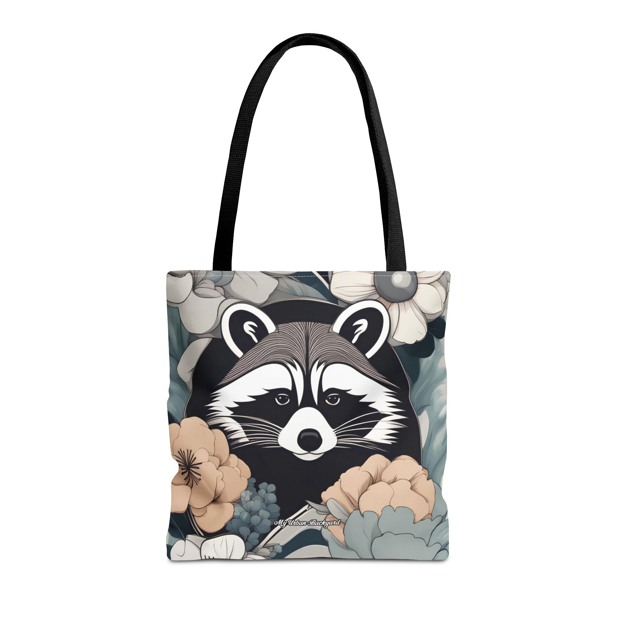 Rocco Pawsley, Raccoon Tote Bag with Cotton Handles For Everyday Use, 3 Sizes