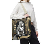 Art Deco Squirrel, Tote Bag with Cotton Handles For Everyday Use, 3 Sizes