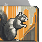 Art Deco Squirrel, Laptop Carrying Case, Top Loading Sleeve for School or Work