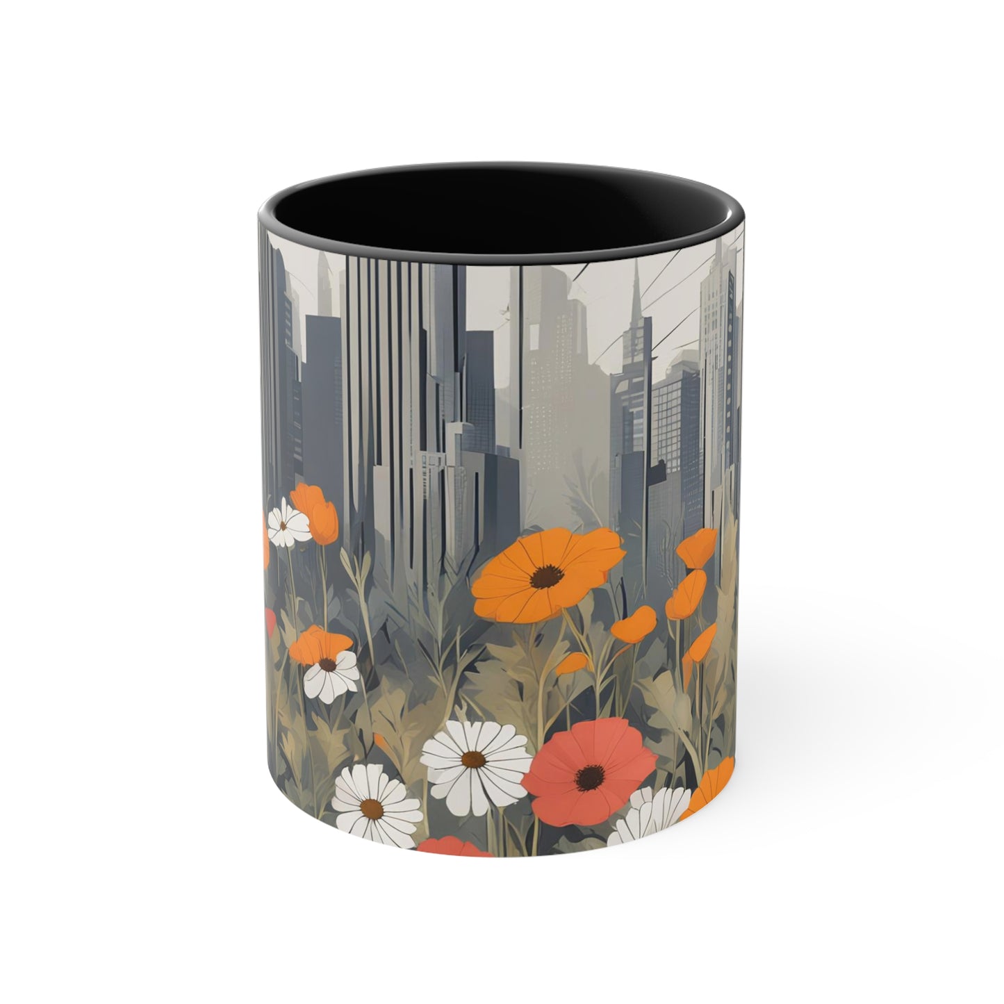 Urban Wildflowers, Ceramic Mug - Perfect for Coffee, Tea, and More!