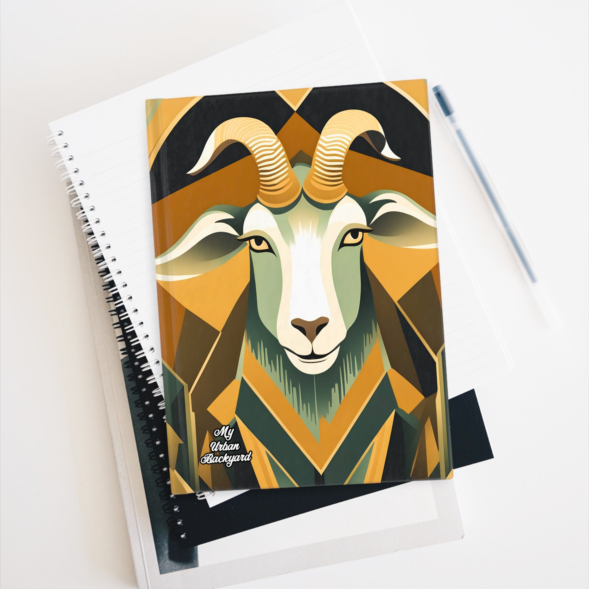 Art Deco Goat, Hardcover Notebook Journal - Write in Style