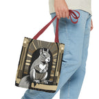 Art Deco Squirrel, Tote Bag with Cotton Handles For Everyday Use, 3 Sizes