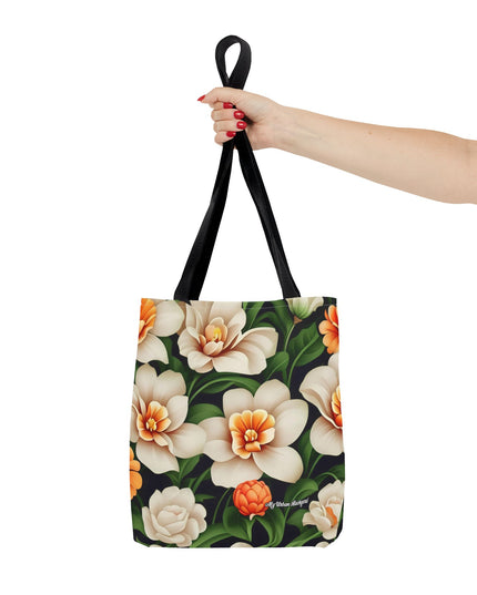 Pretty Flowers Tote Bag with Cotton Handles For Everyday Use, 3 Sizes