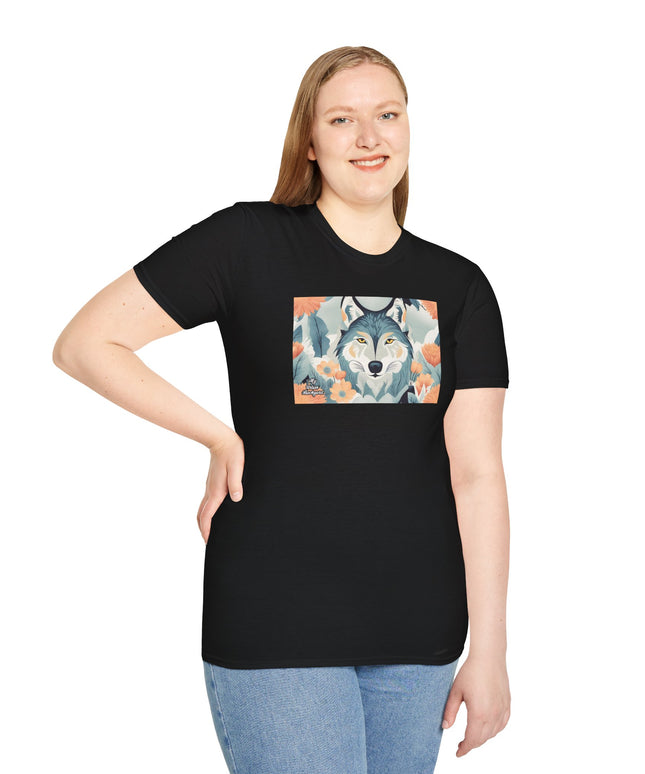 Blue Wolf, Soft 100% Cotton T-Shirt, Unisex, Short Sleeve, Classic Fit