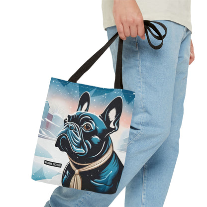 Winter French Bulldog Tote Bag