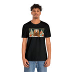 Art Deco Holiday Bear, Soft 100% Jersey Cotton T-Shirt, Unisex, Short Sleeve, Retail Fit