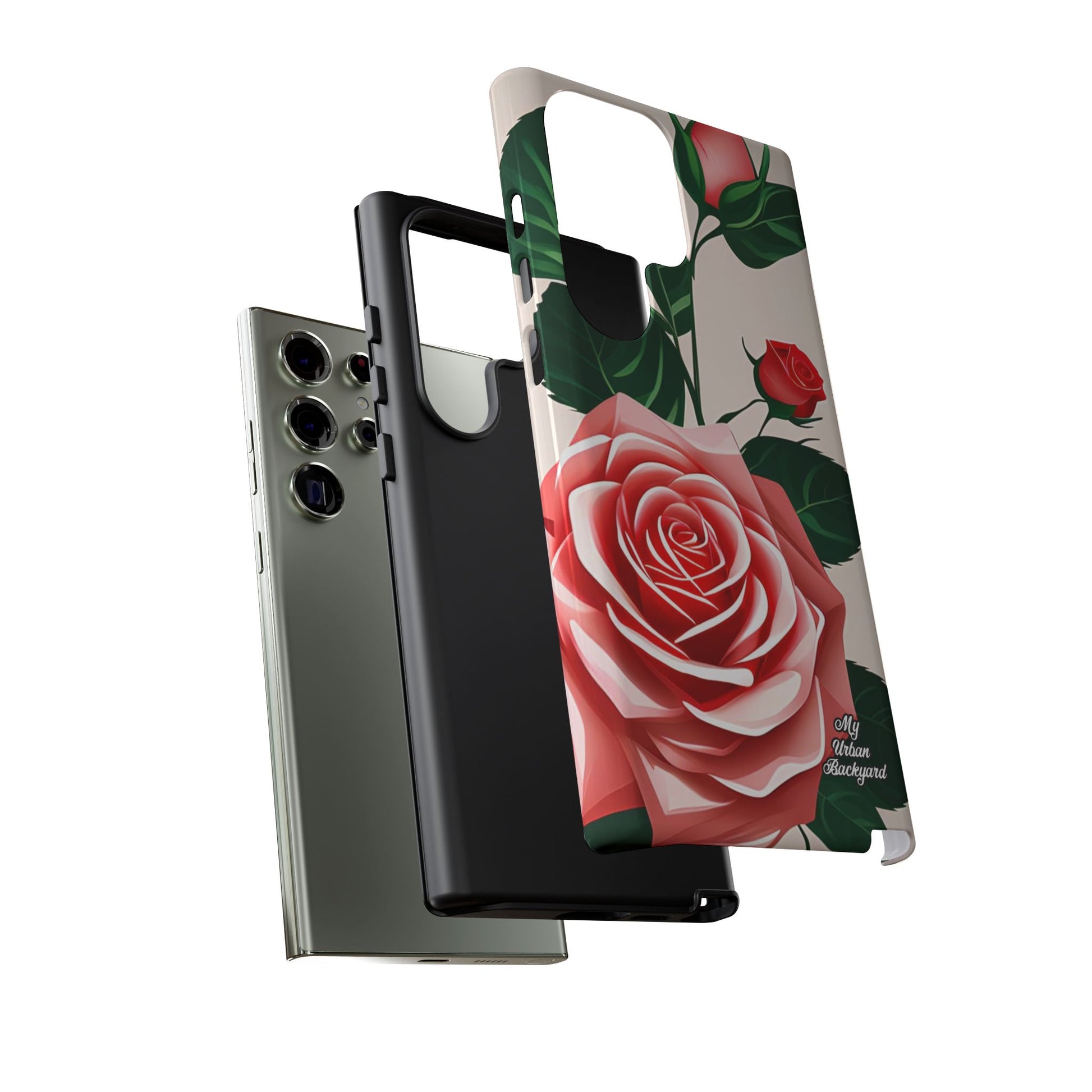 Pink Rose Flowers, Cell Phone Case - Apple, Samsung, Google Pixel