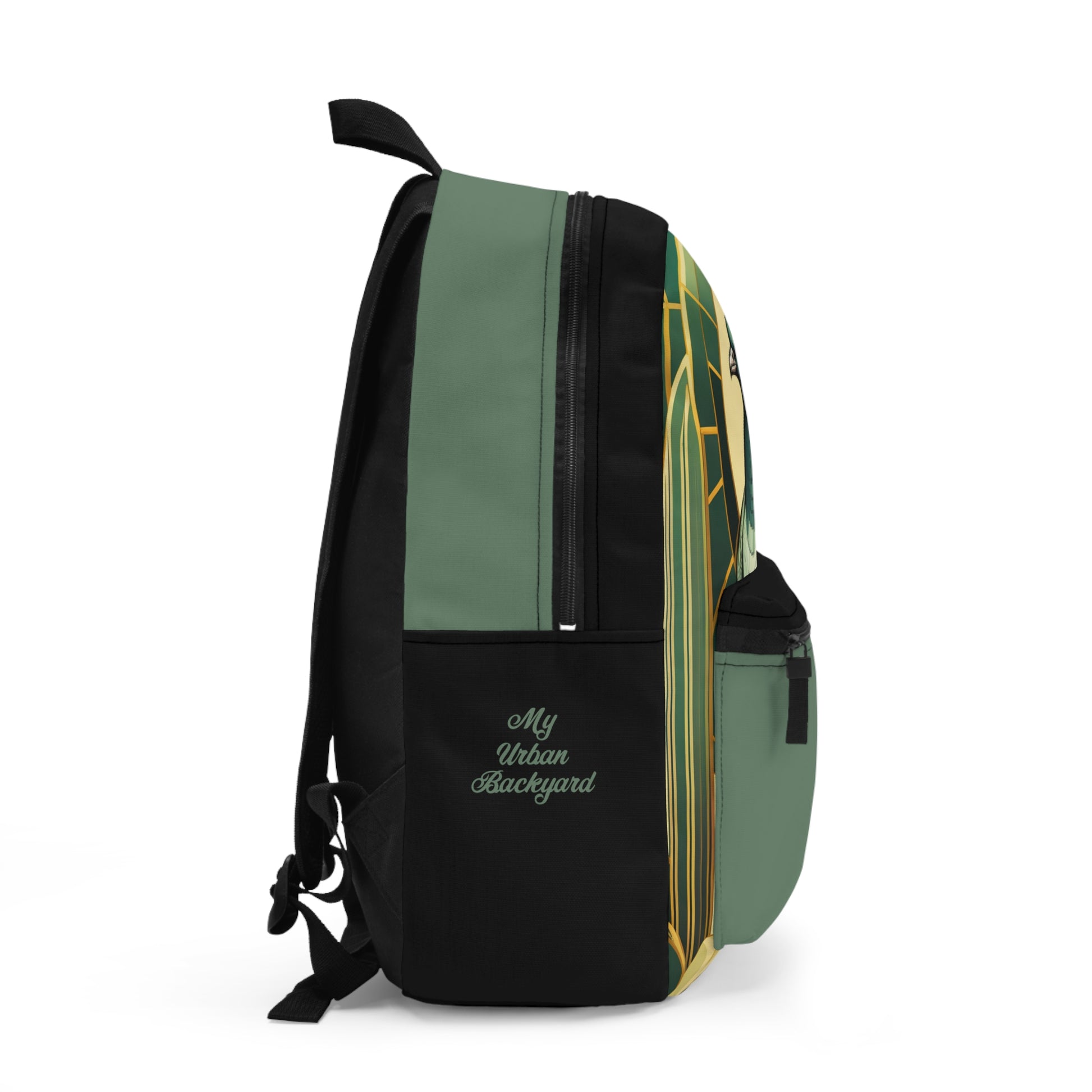 Art Deco Pigeon, Backpack with Computer Pocket and Padded Back