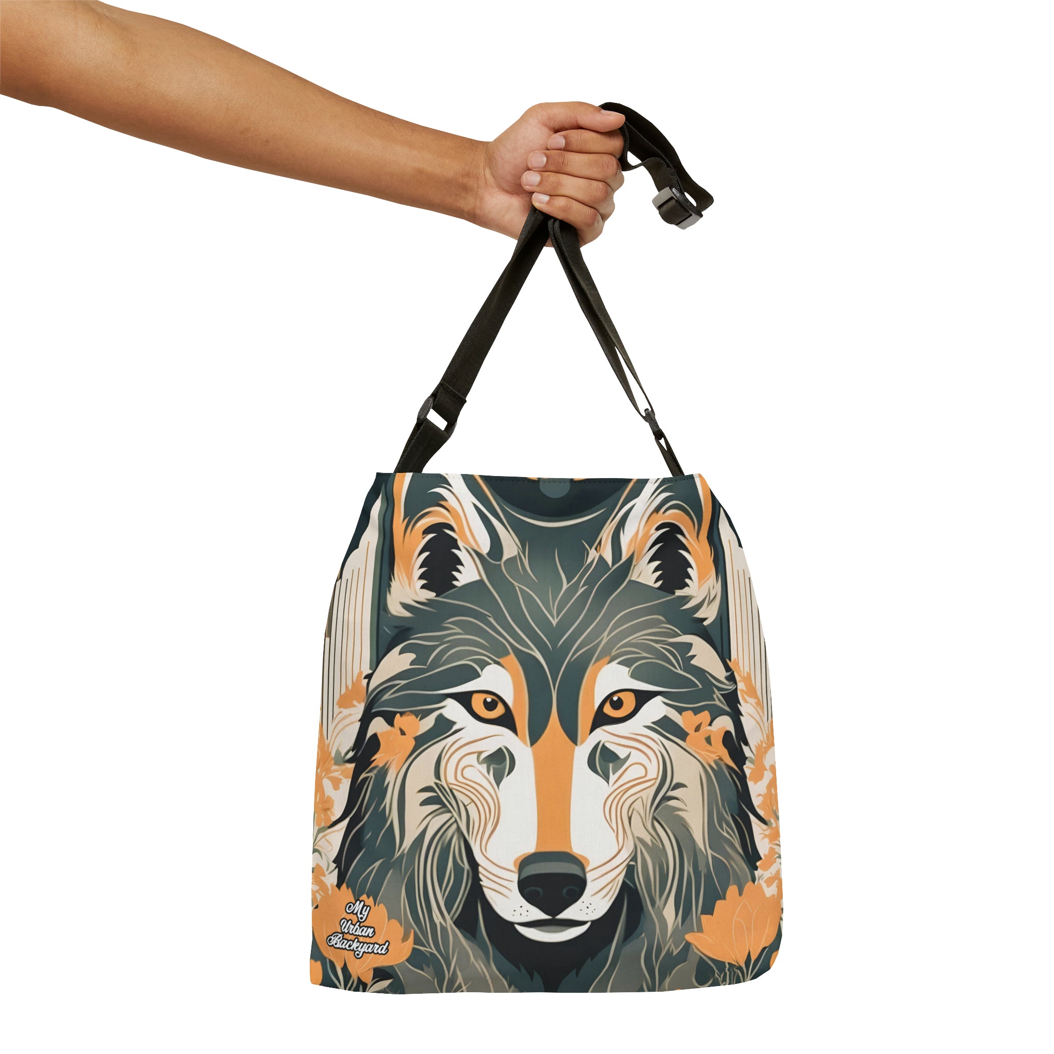 Dorian Greyfang Tote Bag with Adjustable Strap, Wolf Design - Trendy and Versatile