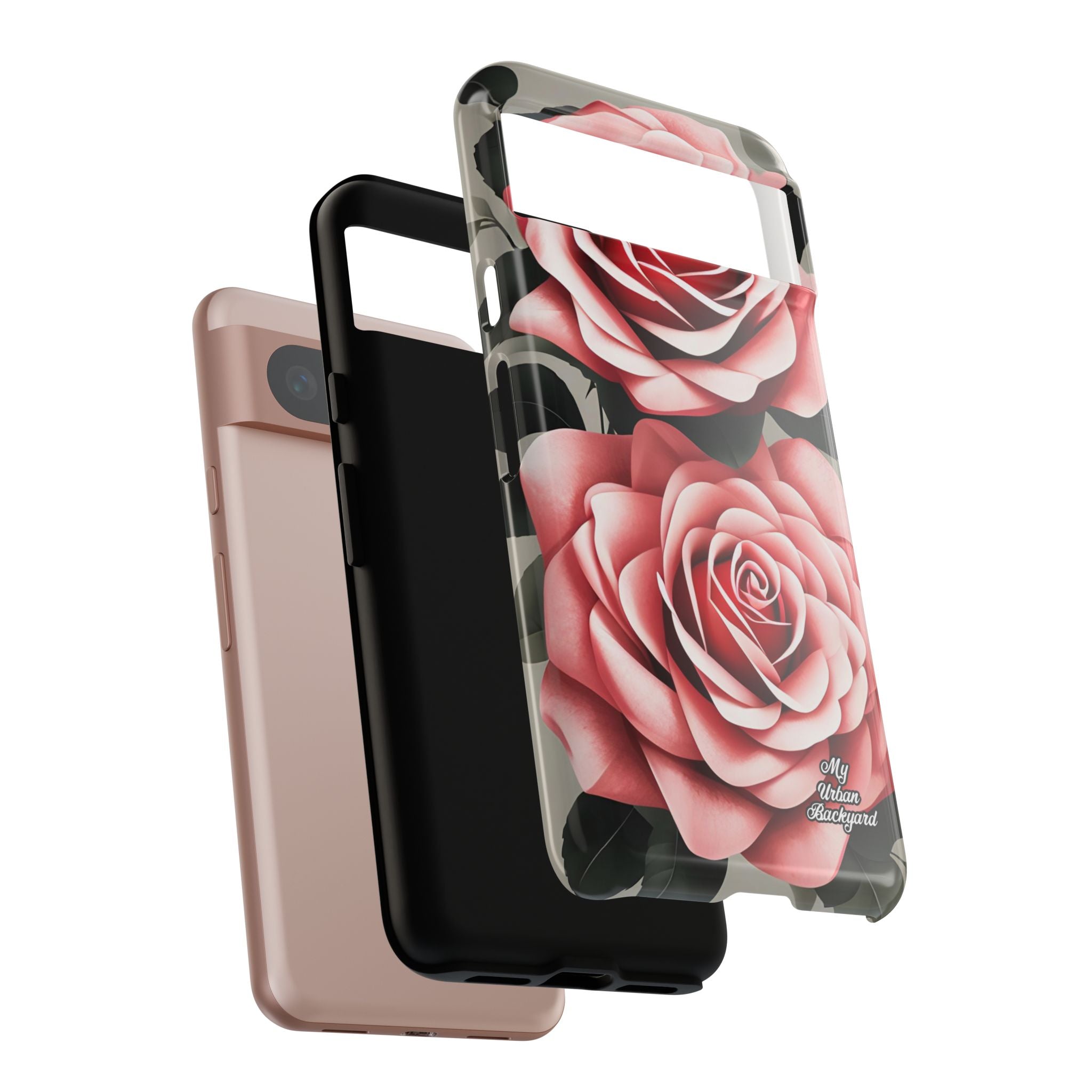 Pink Rose Flowers, Cell Phone Case - Apple, Samsung or Google Pixel