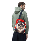 Ziggy Starspaws, Raccoon Tote Bag with Cotton Handles For Everyday Use, 3 Sizes