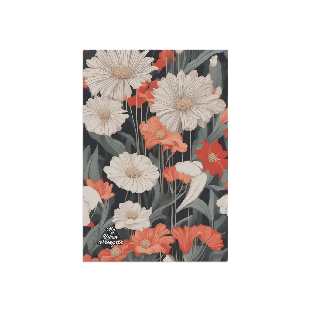 Art Deco Flowers, Garden Flag for Yard, Patio, Porch, or Work, 12"x18" - Flag only