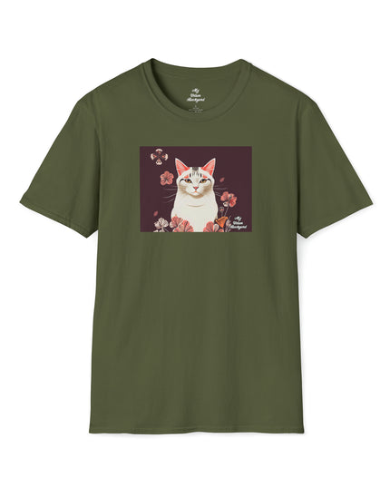 White Cat, Soft 100% Cotton T-Shirt, Unisex, Short Sleeve, Classic Fit