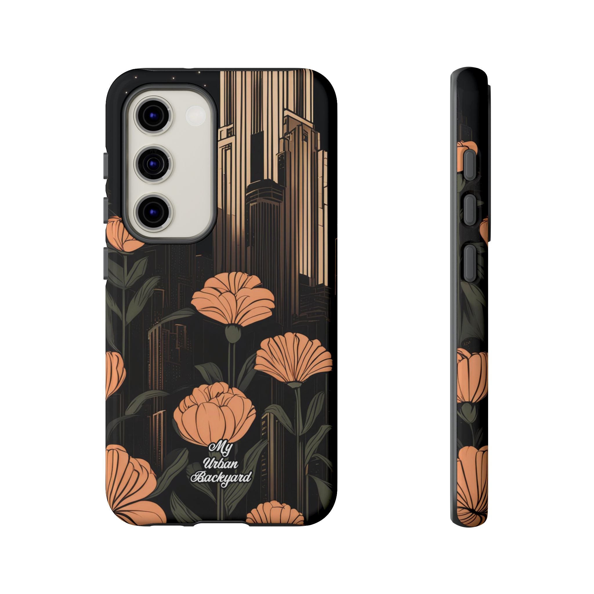 Urban Evening with Flowers, Cell Phone Case