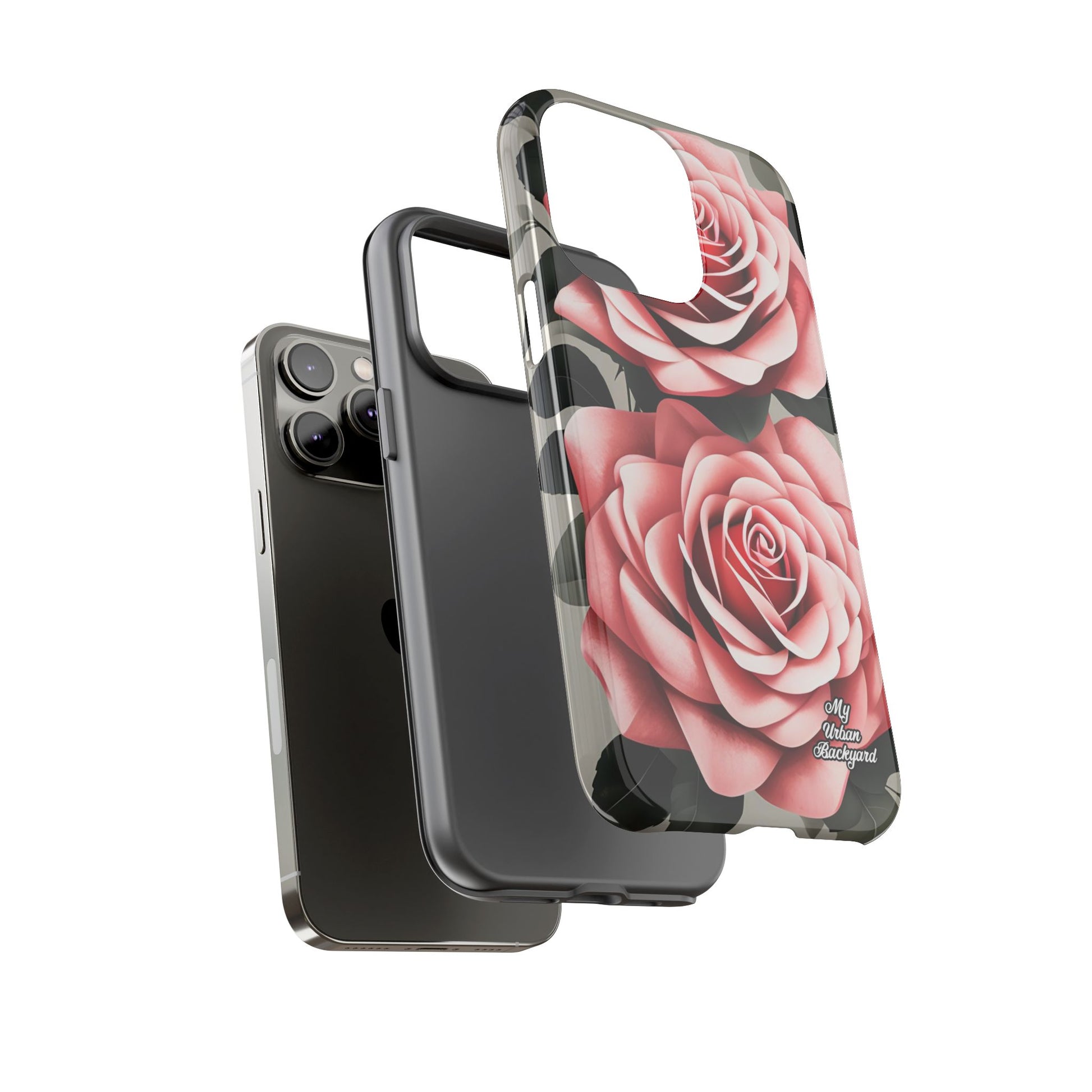 Pink Rose Flowers, Cell Phone Case - Apple, Samsung or Google Pixel