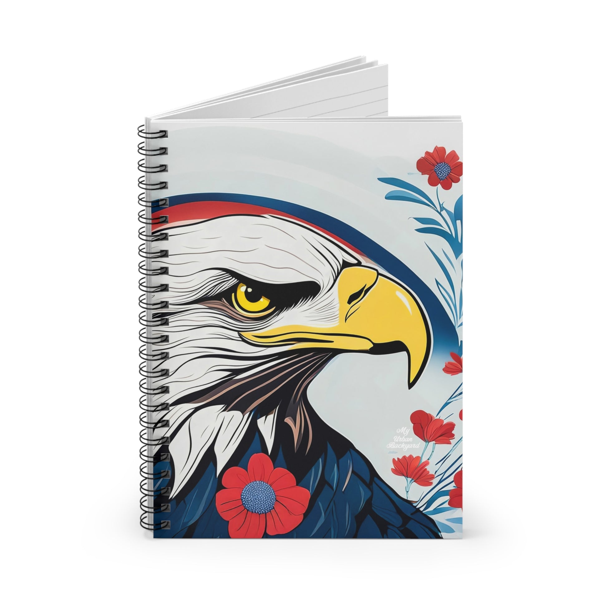 Bald Eagle Spiral Notebook - Ruled, Inspirational Writing Journal, Nature Lover Gift, Unique Office Supplies, Great for School