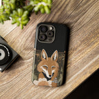 Art Deco Coyote with Flower, Cell Phone Case - Apple, Samsung, Google Pixel