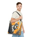 Art Deco Squirrel, Everyday Tote Bag w Cotton Handles