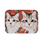 Tess & Jess Clawfield, Cat Memory Foam Bath Mat - Cozy Bathroom Essential